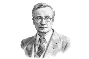 Sketch of The Bank Lawyer created by Midjourney AI