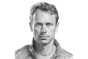 Sketch of The Professor created by Midjourney AI